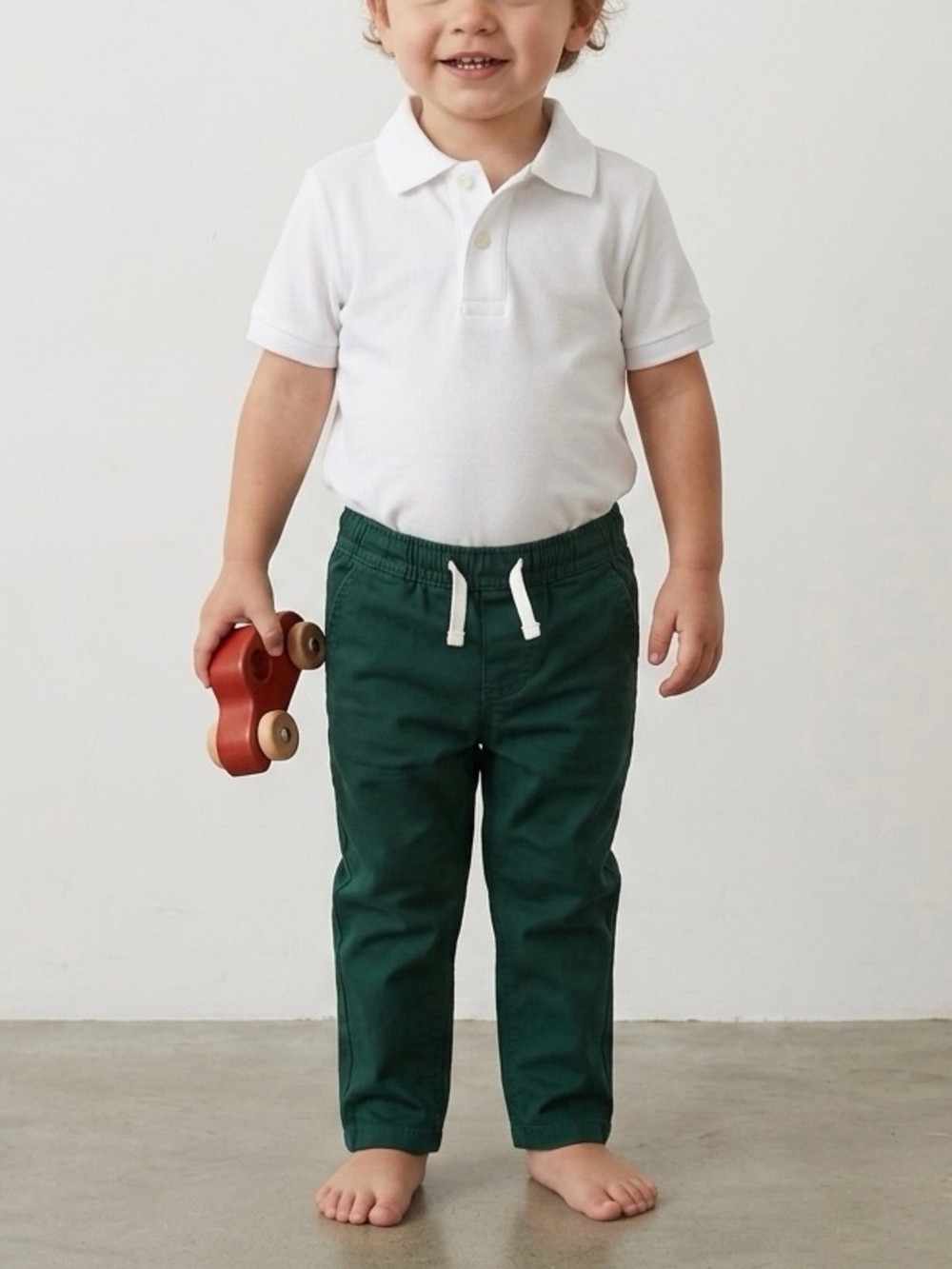 Adventurewear 360 Boys Emerald Green Drawstring Chino Pants
